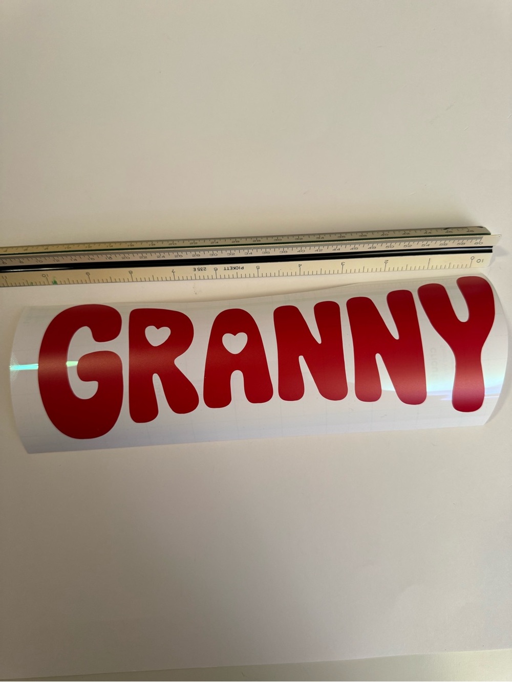 Red 'GRANNY' Decorative Vinyl Decal